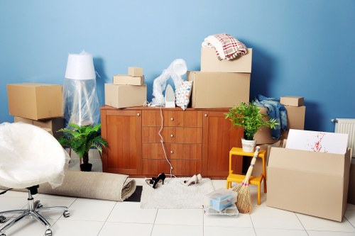 Removal van ready for a local move in Twickenham