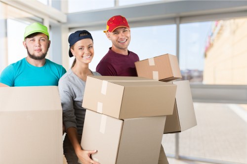 Commercial moving team planning a Twickenham office relocation