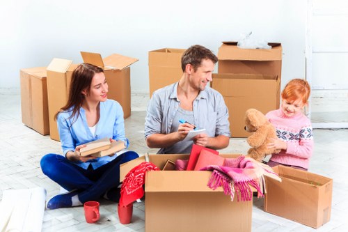 Boxes and packing materials for a local move in Twickenham