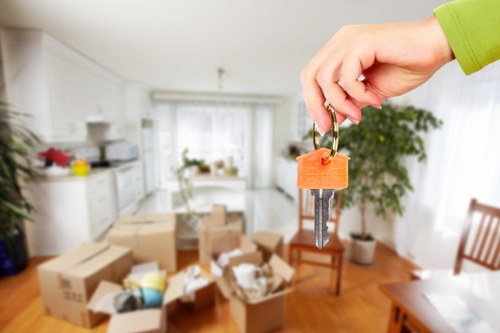 Removal team preparing a flat move in Twickenham