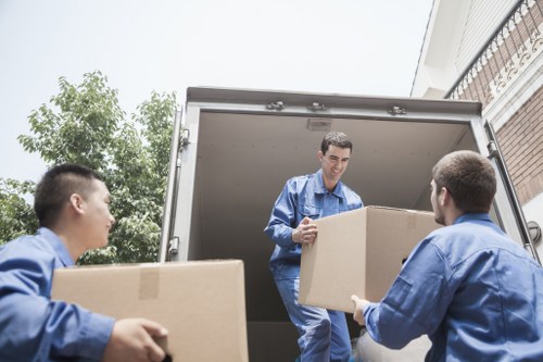 Different box sizes and protective wrapping for fragile items