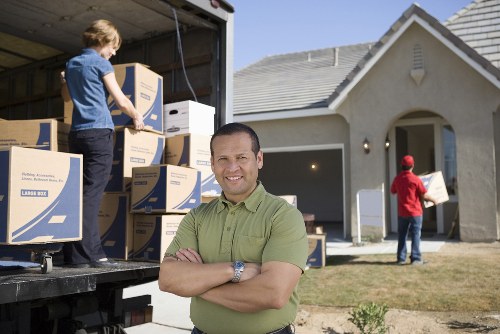 Loading furniture into a truck for a Twickenham move